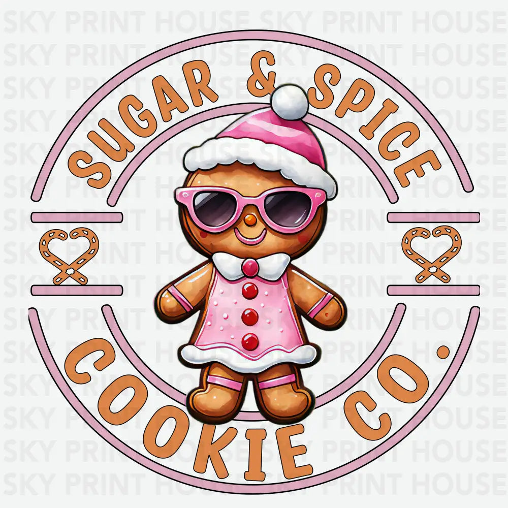 Pink Gingerbread Cookie - Christmas Ready to Press DTF Transfer