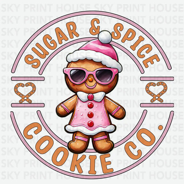 Pink Gingerbread Cookie - Christmas Ready to Press DTF Transfer