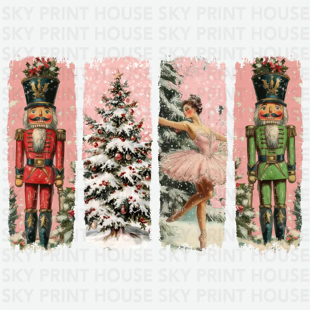 Pink Nutcracker Ballet - Christmas Ready to Press DTF Transfer