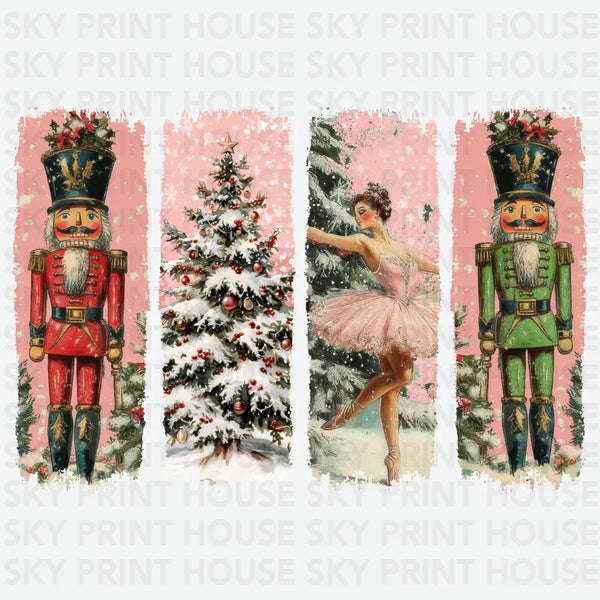 Pink Nutcracker Ballet - Christmas Ready to Press DTF Transfer