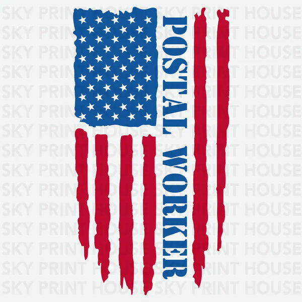 Postal Worker - 4th of July Ready to Press DTF Transfer