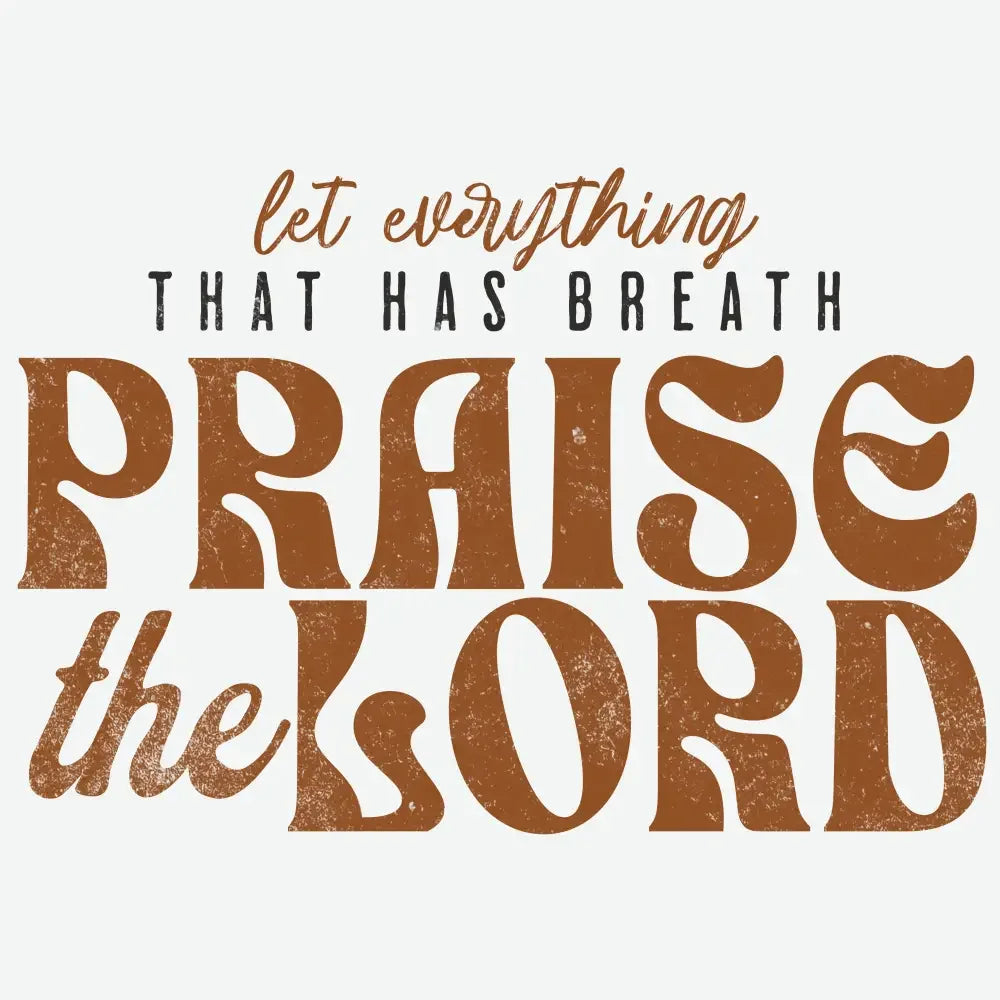 Praise the Lord Religious Ready to Press DTF Transfer 2 INCH (NECK LABEL) / Dark Color Design