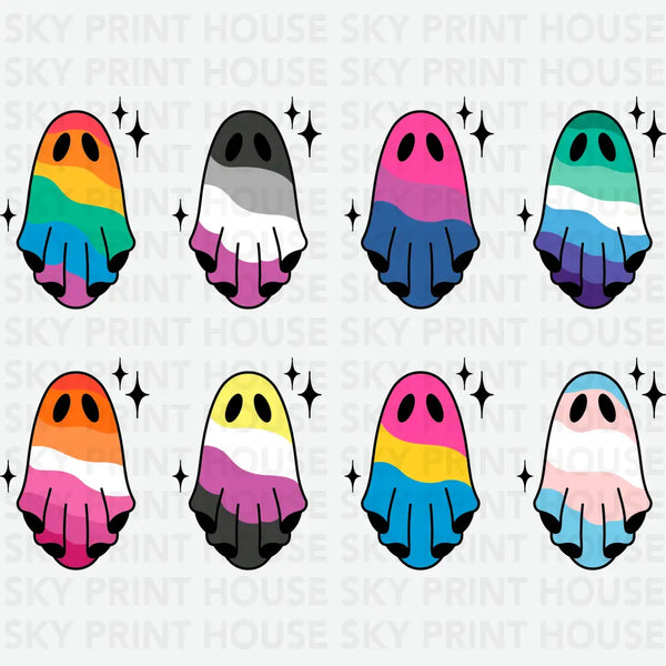 Pride Ghosts - Halloween Ready to Press DTF Transfer