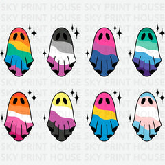 Pride Ghosts Halloween Ready to Press DTF Transfer
