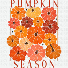 Pumpkin Season Fall Ready to Press DTF Transfer