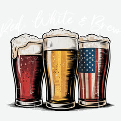 Red White Brew 4th of July Ready to Press DTF Transfer