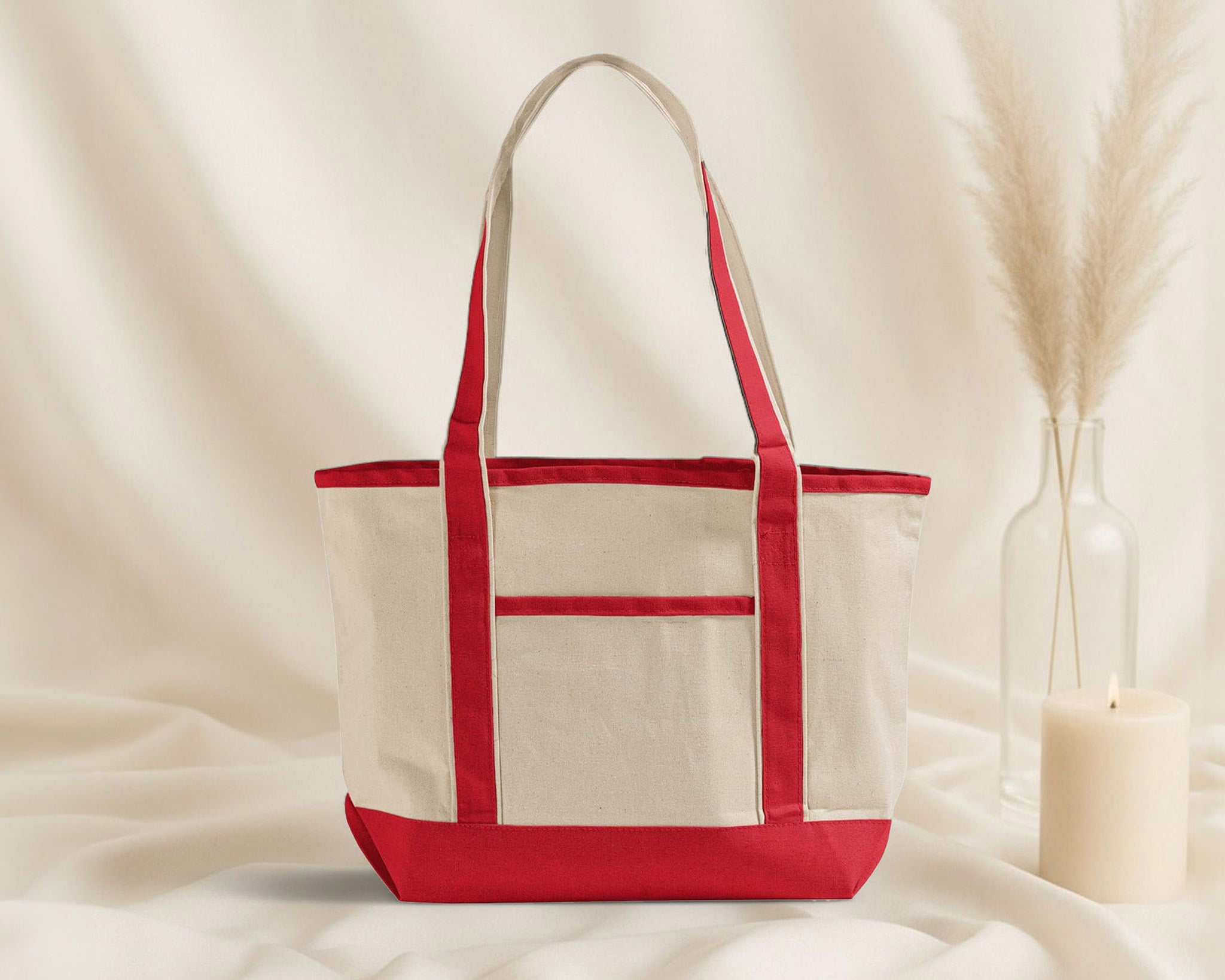 Custom Medium Deluxe Canvas Tote Bag