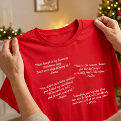 Custom Christmas T-shirt with Mystery Gift Note
