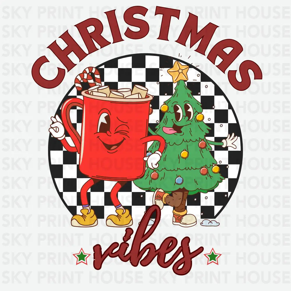 Retro Christmas Vibes - Ready to Press DTF Transfer