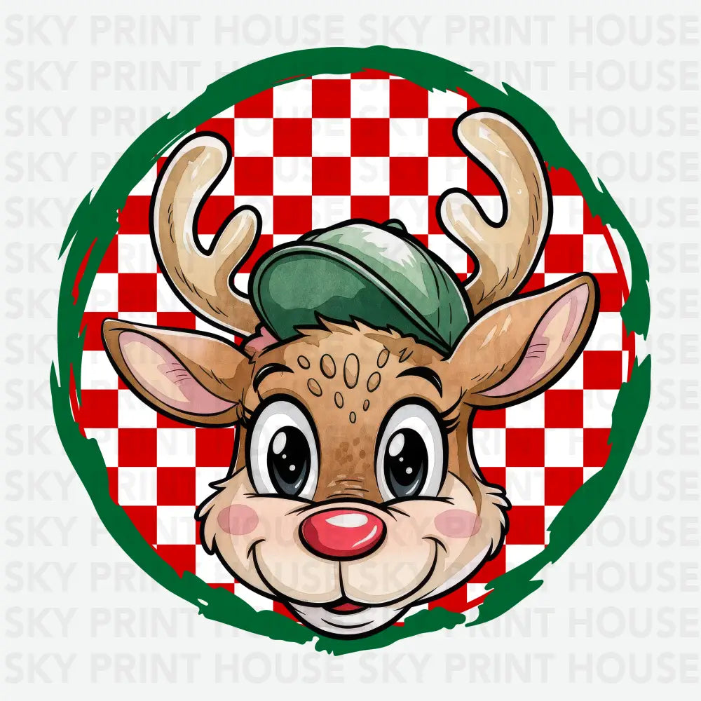Retro Reindeer - Christmas Ready to Press DTF Transfer