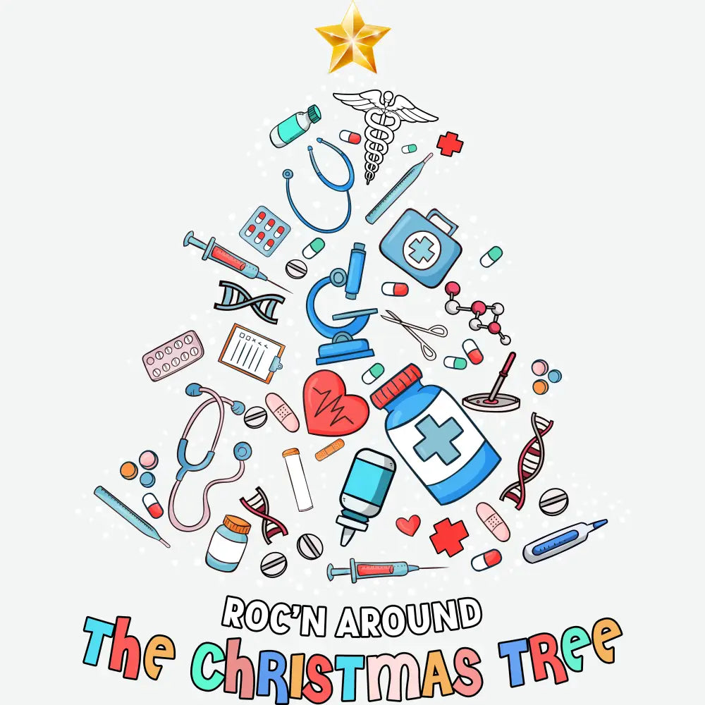 Roc’n Around The Crhistmas Tree - Christmas Ready to Press DTF Transfer