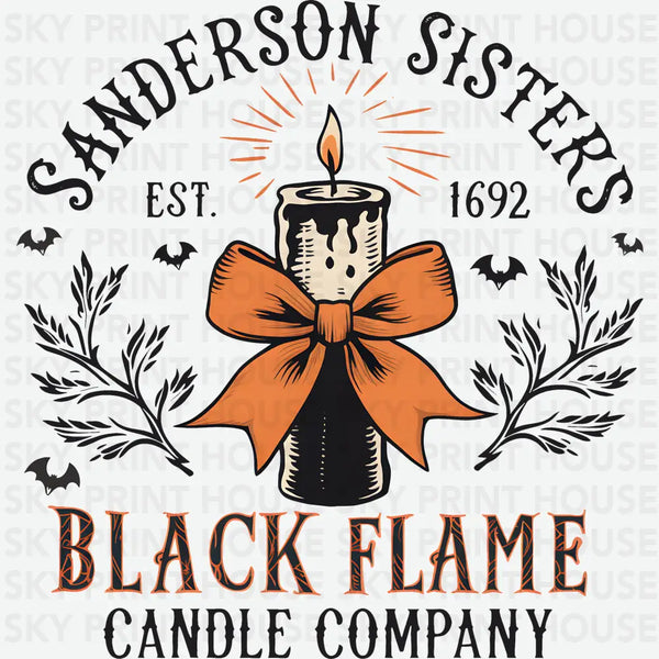 Sanderson Sisters Black Flame Candle Company - Halloween Ready to Press DTF Transfer