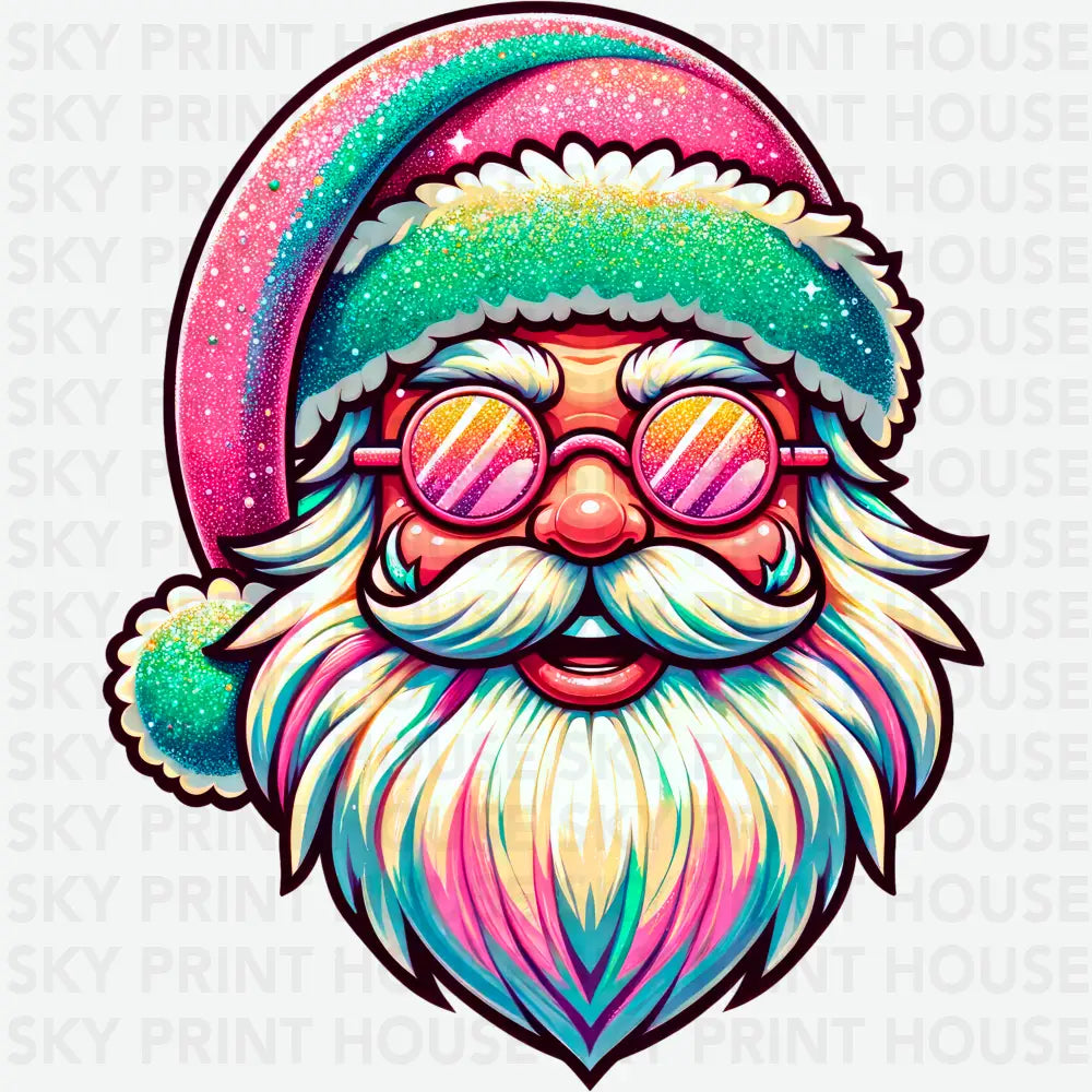 Santa - Christmas Ready to Press DTF Transfer