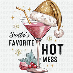 Santa’s Favorite Hot Mess - Christmas Ready to Press DTF Transfer