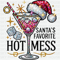 Santa’s Favorite Hot Mess - Christmas Ready to Press DTF Transfer