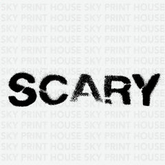 Scary Halloween Typography - Ready to Press DTF Transfer