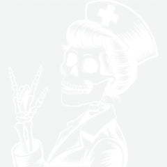 Skeleton Nurse Halloween Ready to Press DTF Transfer