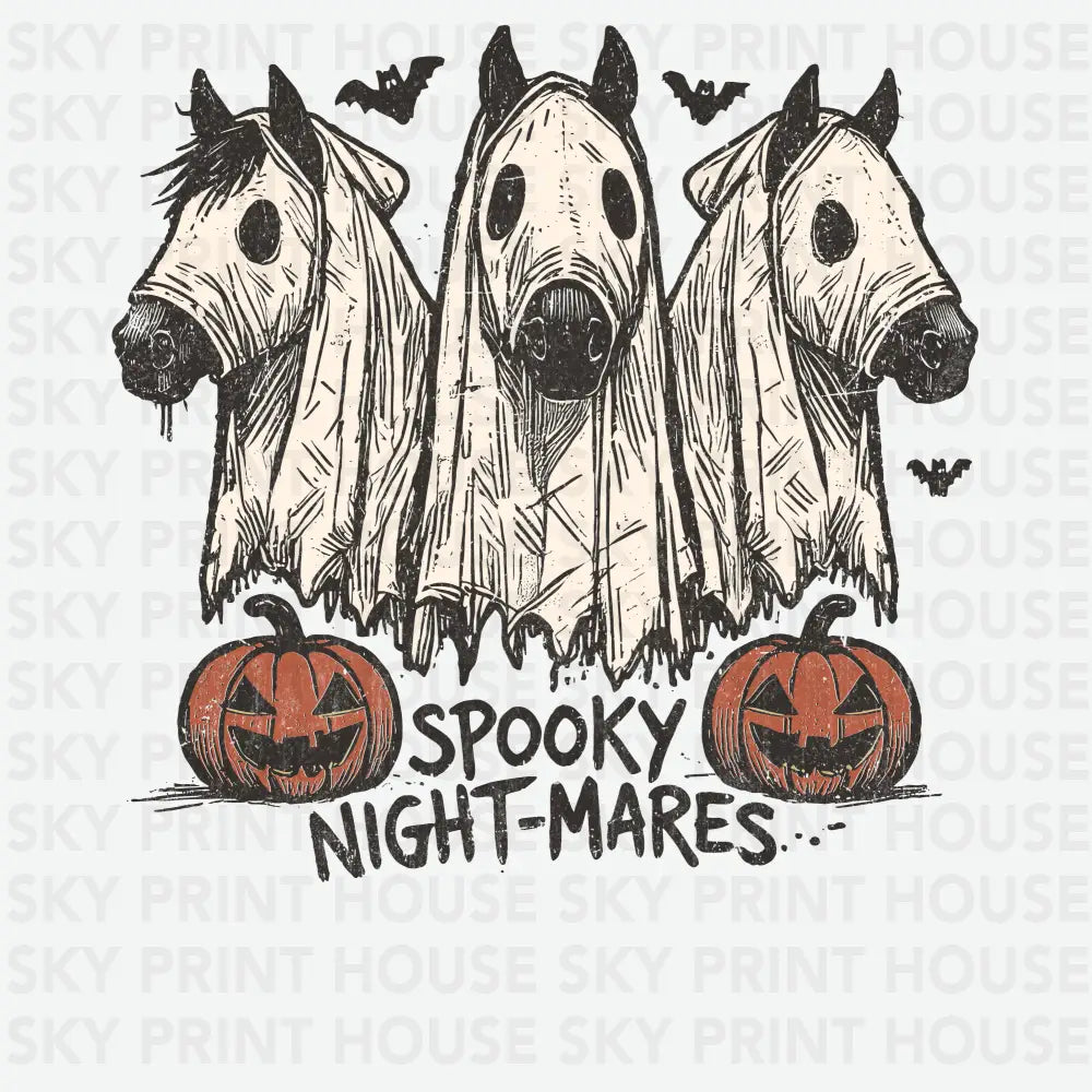 Spooky Nightmares PNG – Vintage Halloween Ready to Press DTF Transfer