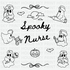 Spooky Nurse - Halloween Ready to Press DTF Transfer