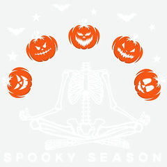 Spooky Season Yoga Skeleton – Halloween Ready to Press DTF Transfer