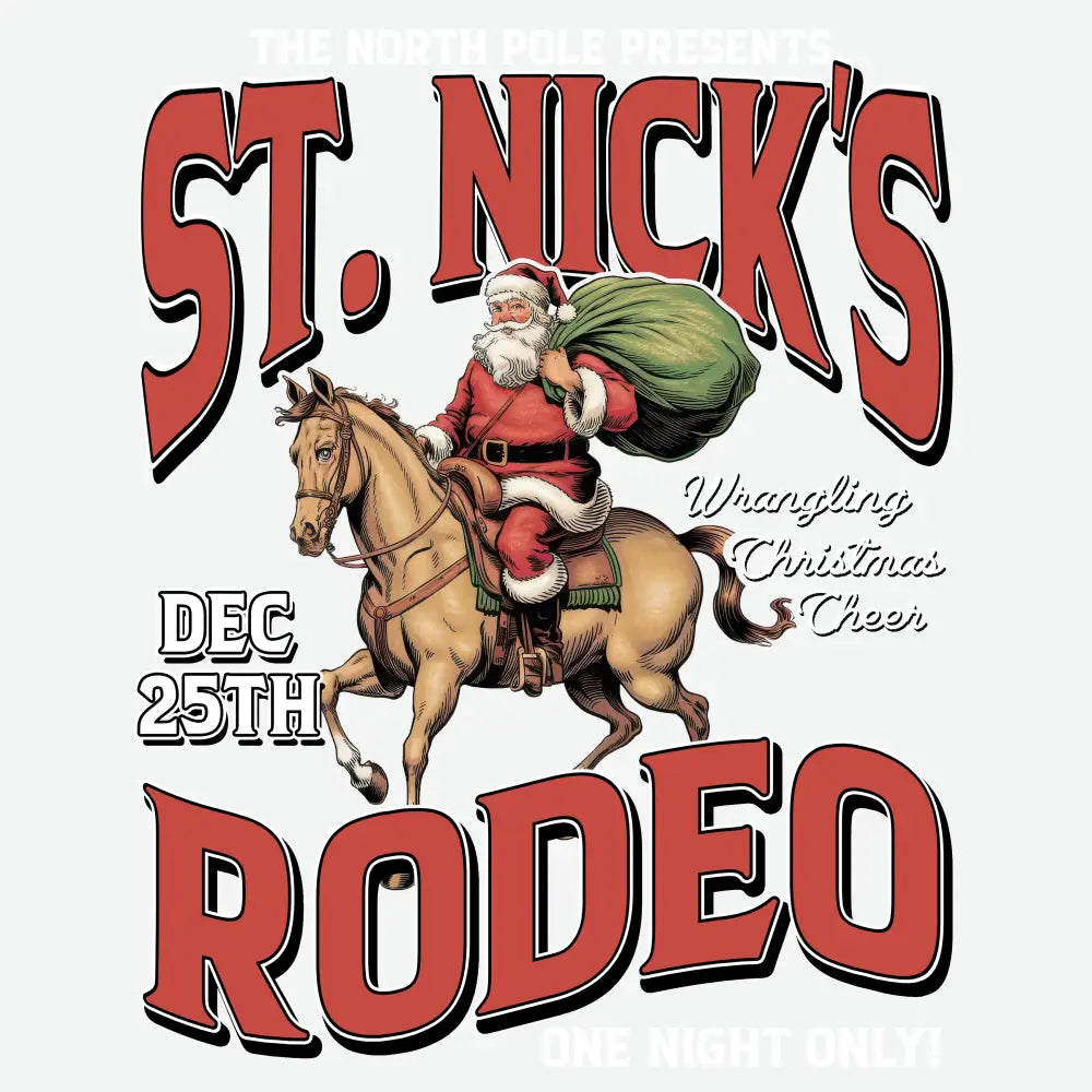St. Nick’s Rodeo Cowboy Santa - Christmas Ready to Press DTF Transfer
