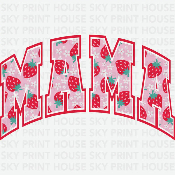 Strawberry Design Mama - Mother's Day Ready to Press DTF Transfer