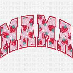 Strawberry Design Mama Mother’s Day Ready to Press DTF Transfer