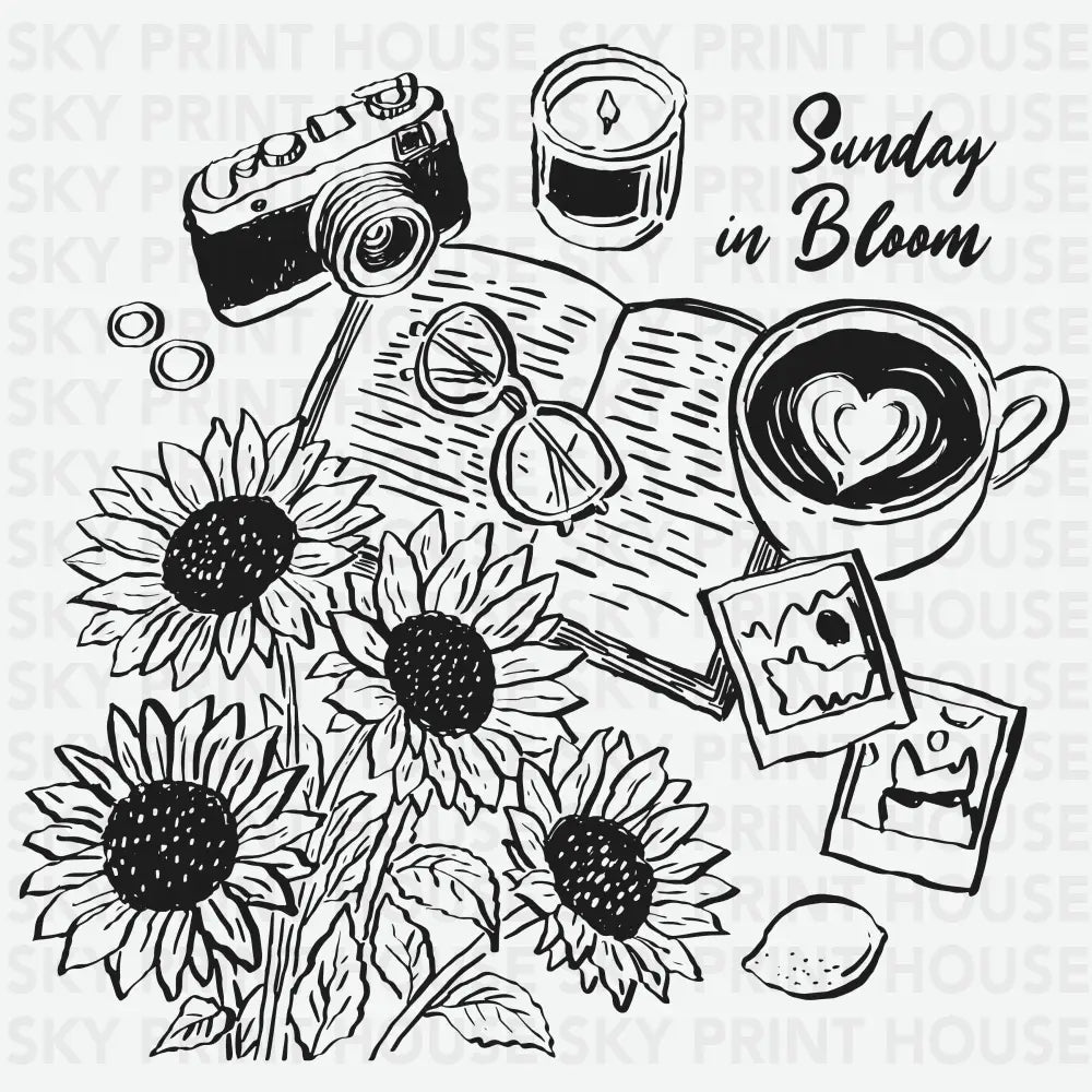 Sunday in Bloom Travel Ready to Press DTF Transfer