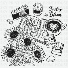 Sunday in Bloom Travel Ready to Press DTF Transfer