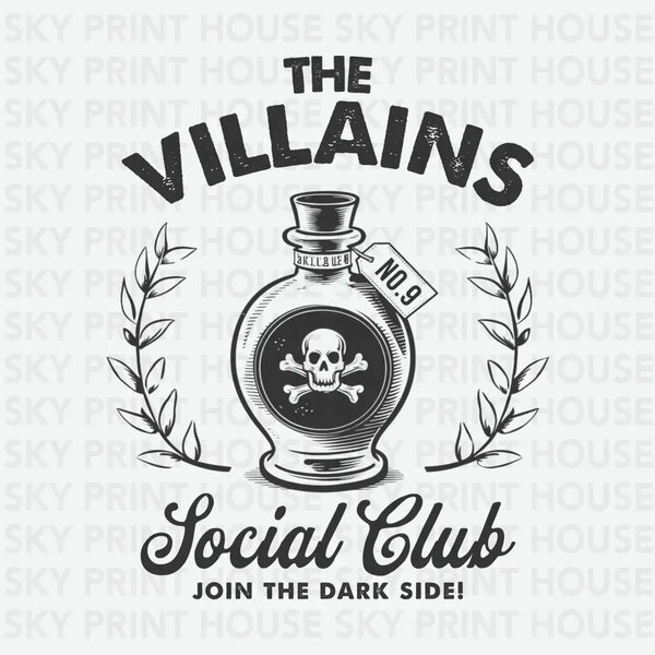 The Villains Social Club - Halloween Ready to Press DTF Transfer