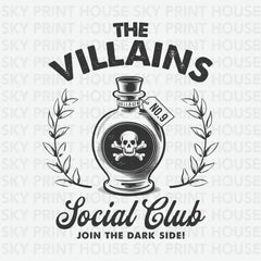 The Villains Social Club Halloween Ready to Press DTF Transfer