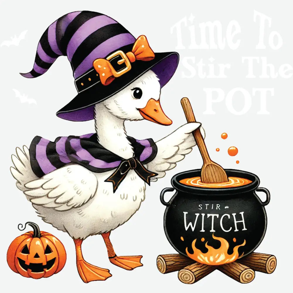 Time To Stir The Pot - Halloween Ready to Press DTF Transfer
