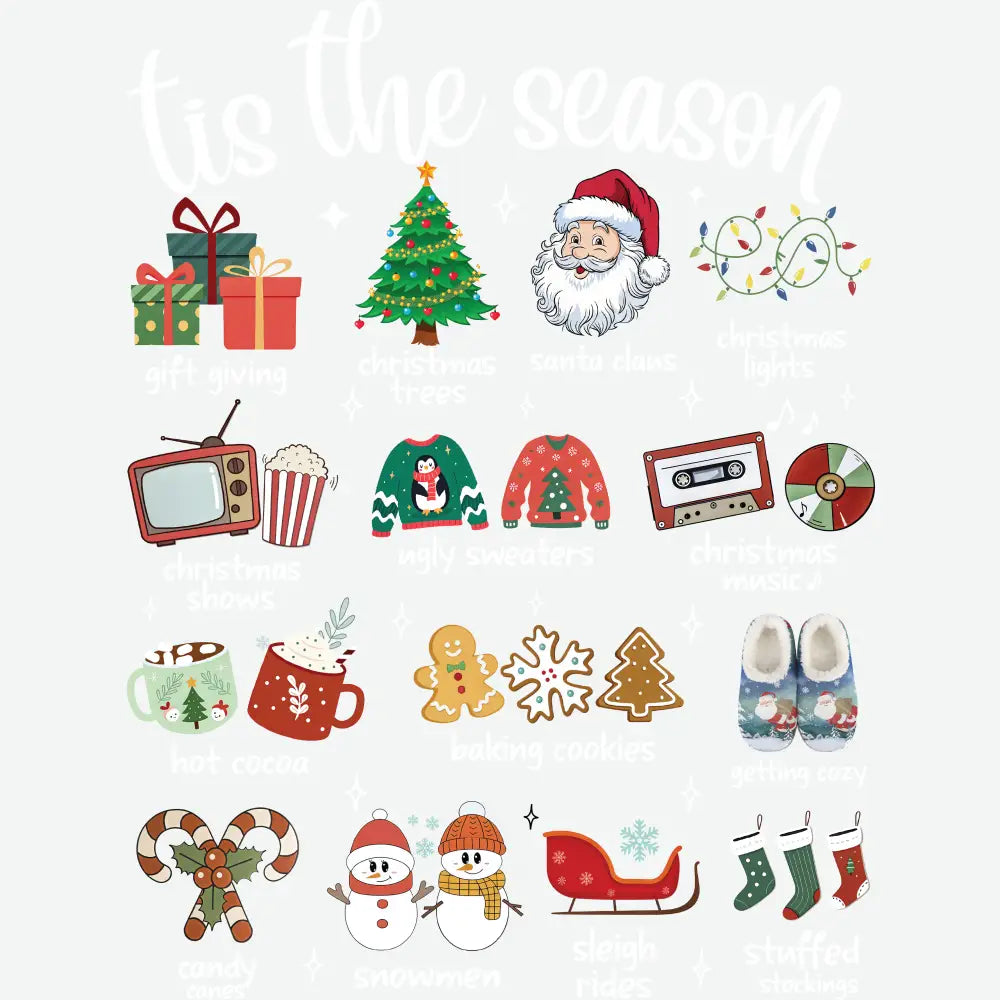 Tis The Season Christmas - Christmas Ready to Press DTF Transfer