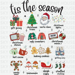 Tis The Season Christmas - Christmas Ready to Press DTF Transfer