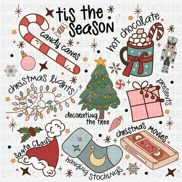 Tis The Season Christmas - Christmas Ready to Press DTF Transfer