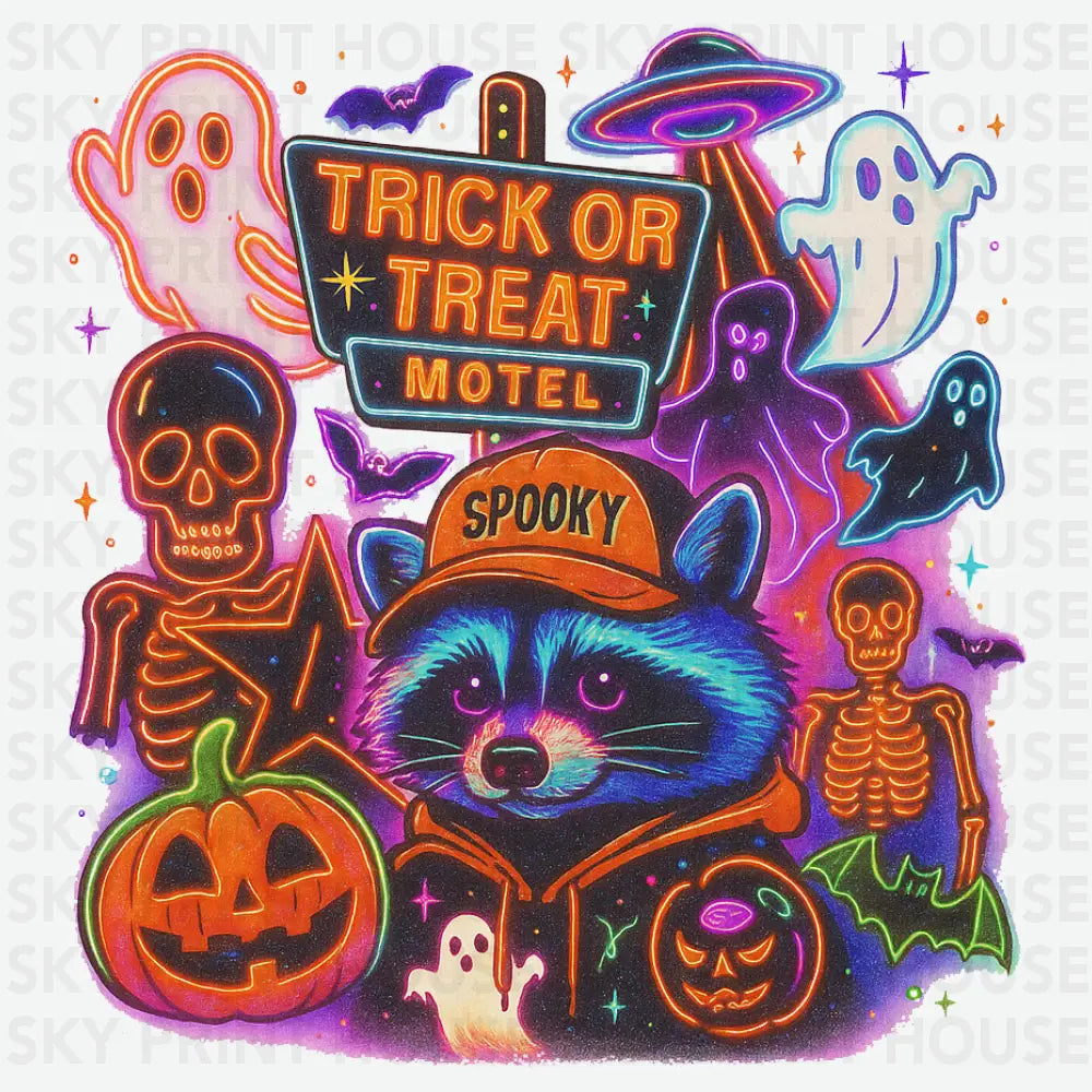 Trick or Treat Motel - Halloween Ready to Press DTF Transfer