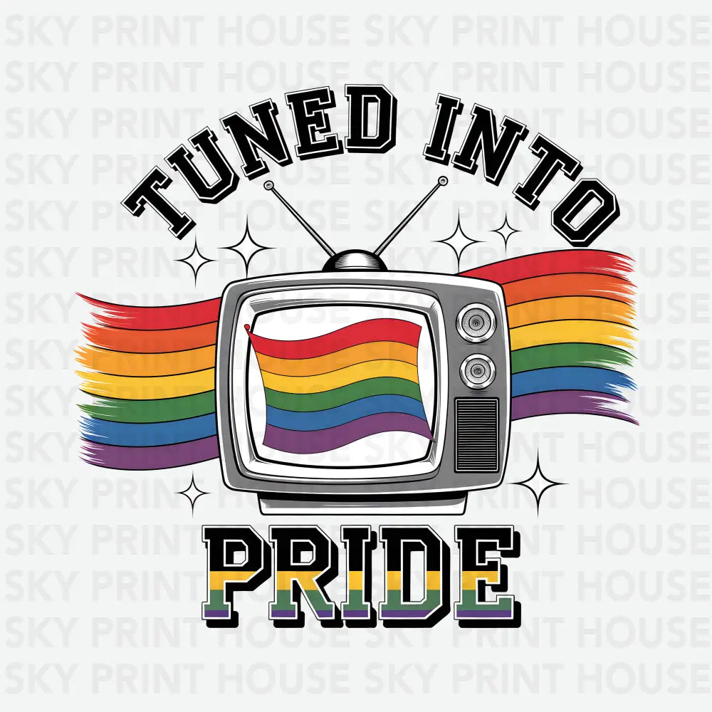 Tuned into Pride Pride Ready to Press DTF Transfer