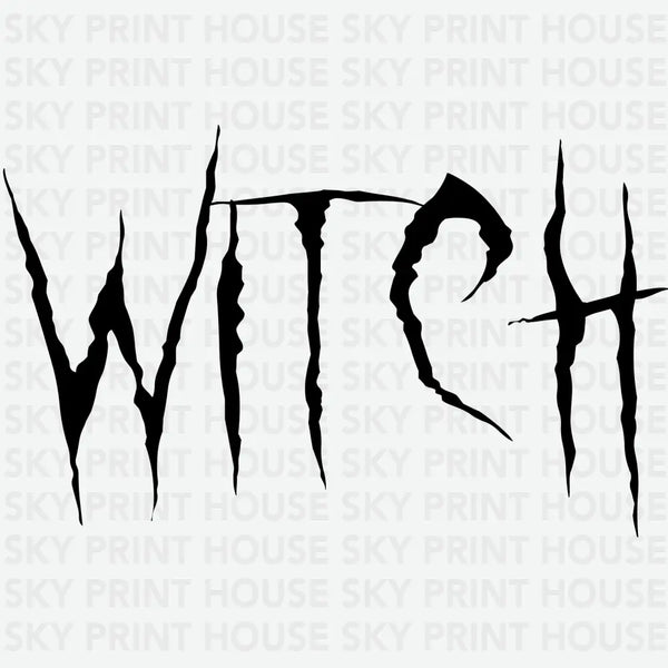 Witch Gothic Letter - Halloween Ready to Press DTF Transfer