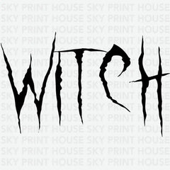 Witch Gothic Letter Halloween Ready to Press DTF Transfer