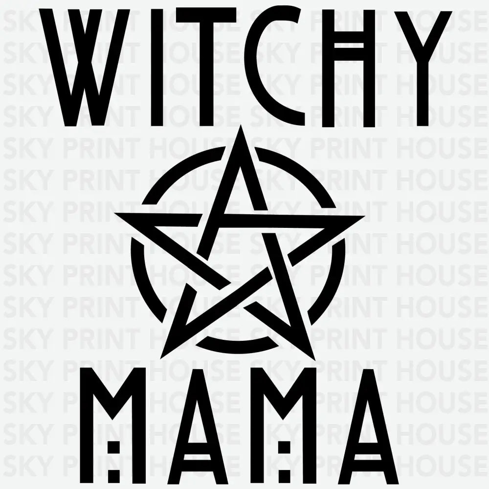 Witchy Mama Pentagram Halloween Ready to Press DTF Transfer
