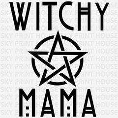 Witchy Mama Pentagram Halloween Ready to Press DTF Transfer